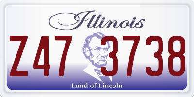 IL license plate Z473738