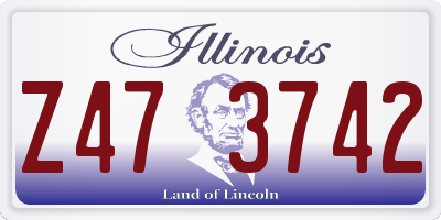 IL license plate Z473742