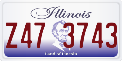 IL license plate Z473743