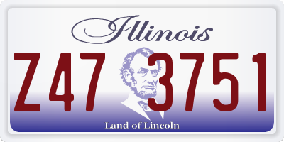 IL license plate Z473751