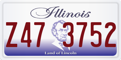 IL license plate Z473752