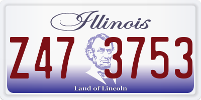 IL license plate Z473753