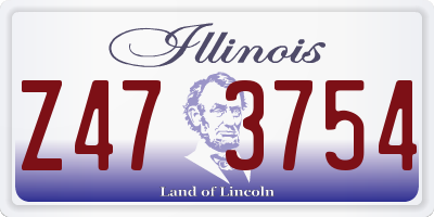 IL license plate Z473754