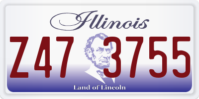 IL license plate Z473755