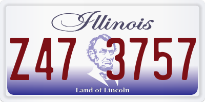 IL license plate Z473757