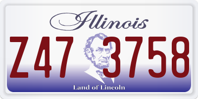 IL license plate Z473758