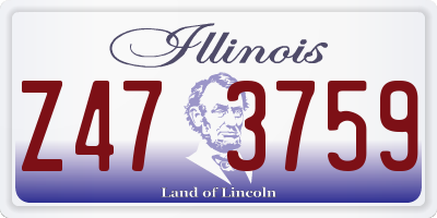 IL license plate Z473759