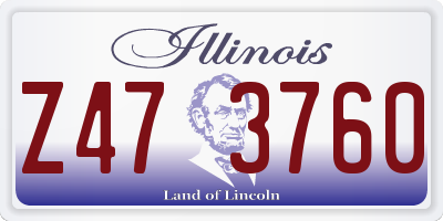 IL license plate Z473760