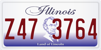 IL license plate Z473764