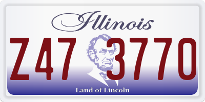 IL license plate Z473770