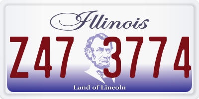 IL license plate Z473774