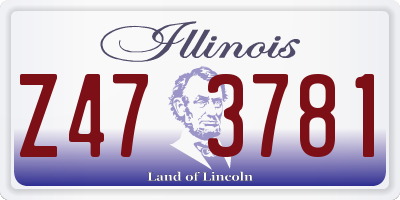 IL license plate Z473781