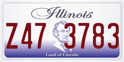 IL license plate Z473783