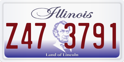 IL license plate Z473791