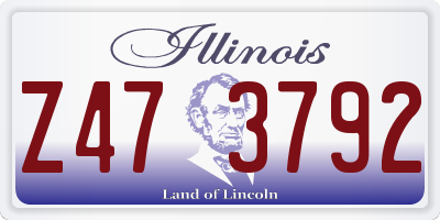 IL license plate Z473792