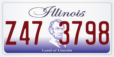 IL license plate Z473798