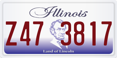 IL license plate Z473817