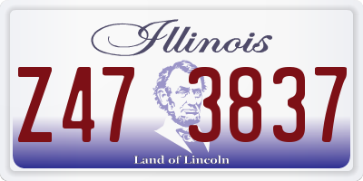 IL license plate Z473837