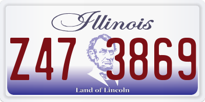 IL license plate Z473869