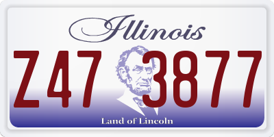 IL license plate Z473877