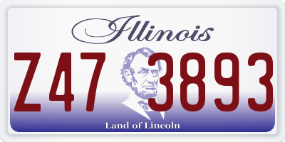 IL license plate Z473893