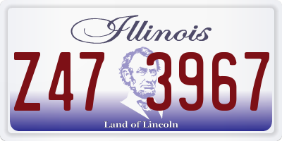 IL license plate Z473967