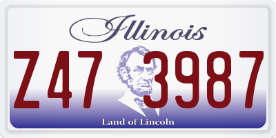 IL license plate Z473987