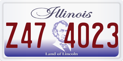 IL license plate Z474023