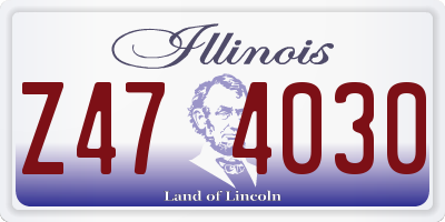 IL license plate Z474030