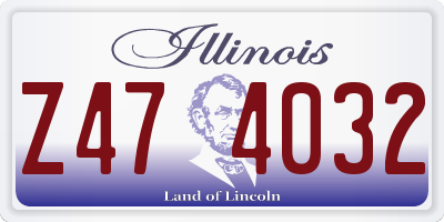 IL license plate Z474032