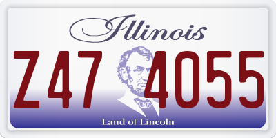 IL license plate Z474055