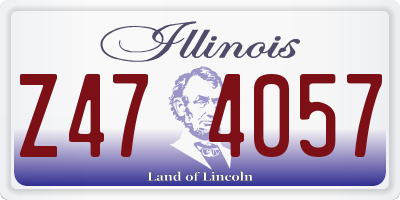 IL license plate Z474057