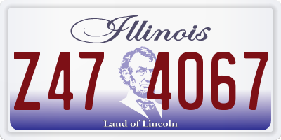 IL license plate Z474067
