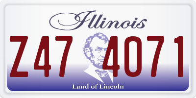 IL license plate Z474071
