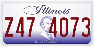 IL license plate Z474073