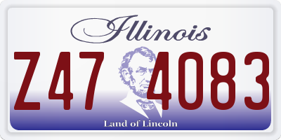 IL license plate Z474083