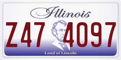 IL license plate Z474097