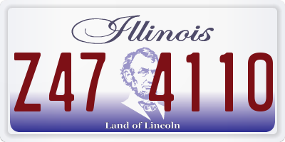 IL license plate Z474110