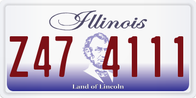 IL license plate Z474111