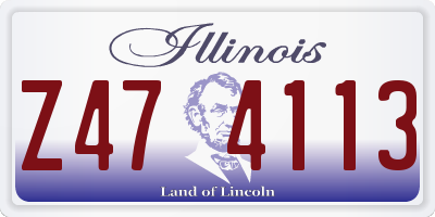 IL license plate Z474113