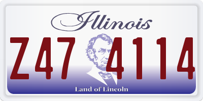IL license plate Z474114