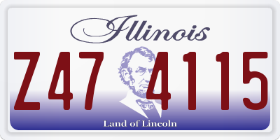 IL license plate Z474115