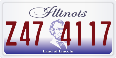 IL license plate Z474117