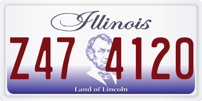 IL license plate Z474120