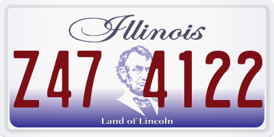 IL license plate Z474122