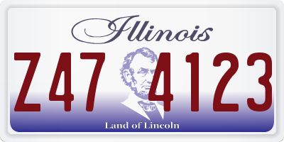 IL license plate Z474123