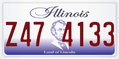 IL license plate Z474133