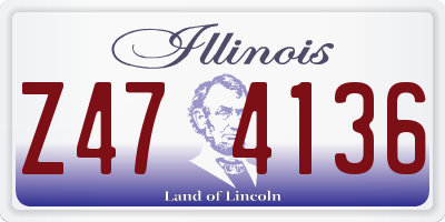 IL license plate Z474136