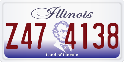 IL license plate Z474138