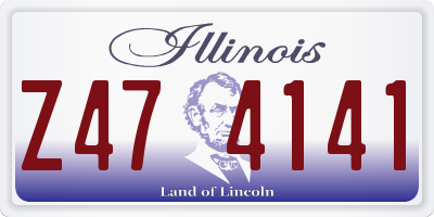 IL license plate Z474141